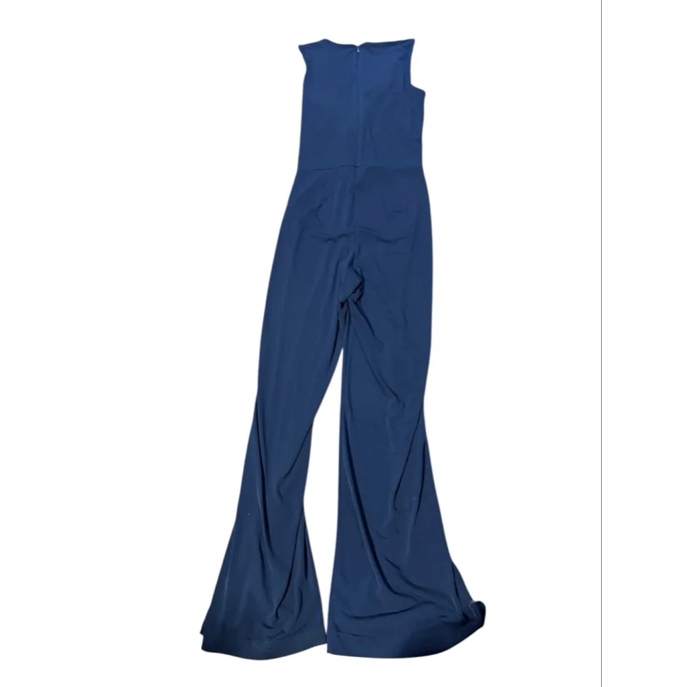 Michael Kors Navy Sleeveless Wide Leg Jumpsuit Size 4 - Picture 3 of 7